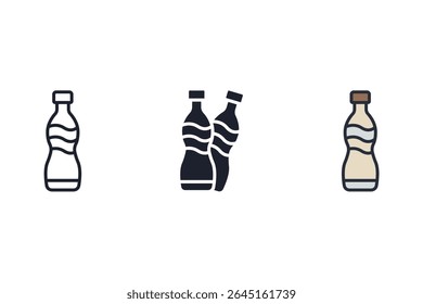 cola icons isolated on White Background. Flat style design