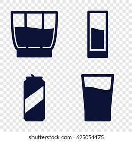Cola icons set. set of 4 cola filled icons such as drink