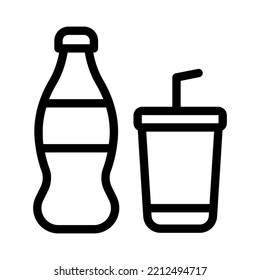 cola line icon illustration vector graphic
