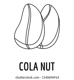 Cola nut icon. Outline illustration of cola nut vector icon for web design isolated on white background