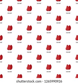 Cola nut pattern seamless vector repeat for any web design