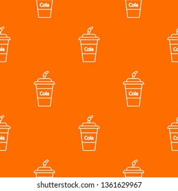 Cola plastic glass pattern vector orange for any web design best