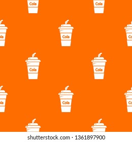 Cola plastic glass pattern vector orange for any web design best