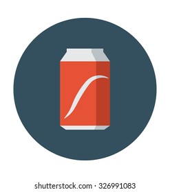 
Cola Tin Colored Vector Icon
