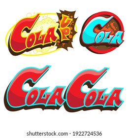Cola up, Cola typography,Vector illustration. 
Applicable for product, label,logo,sticker,web,social.