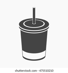 Cola vector icon in simple style for web