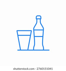 cola and water drinks bottles cup icon sign vector