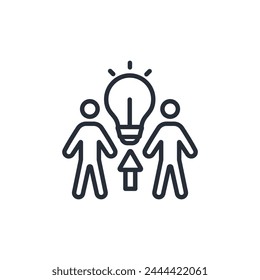 colaborate icon. vector.Editable stroke.linear style sign for use web design,logo.Symbol illustration.