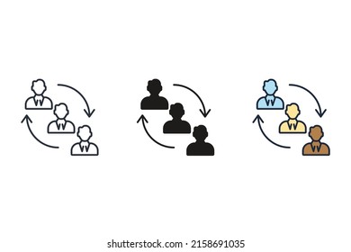 colaborate icons  symbol vector elements for infographic web