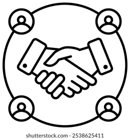 Colaboration Bussines team icon, Teamwork