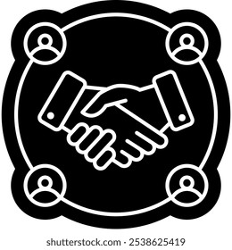 Colaboration Bussines team icon, Teamwork