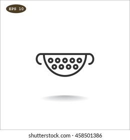Colander icon Flat.