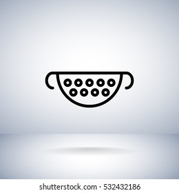 Colander icon Flat.