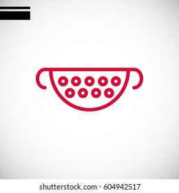 Colander icon Flat.