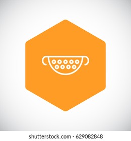 Colander icon Flat.