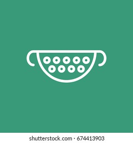 Colander icon Flat.