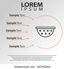colander icon. colander line icon