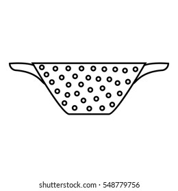 Colander icon. Outline illustration of colander vector icon for web