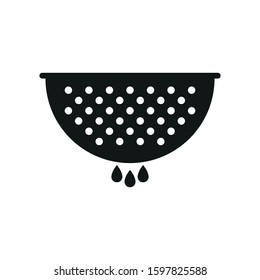 Colander Icon. Simple Flat Vector Illustration.