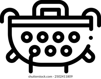 colander icon. Thin Linear Style Design Isolated On White Background