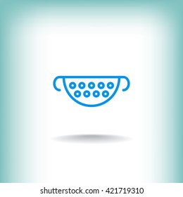 colander icon vector art eps jpg logo sign flat app