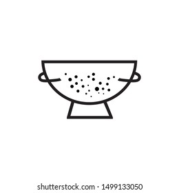 Colander icon vector illustration logo template.