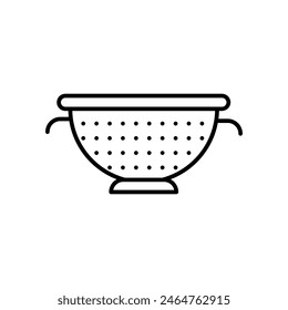 Colander line icon, vector flat simple illustration for web and app on white background..eps