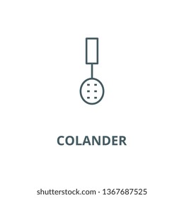 Colander line icon, vector. Colander outline sign, concept symbol, flat illustration