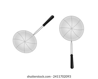 Colander on a white background.