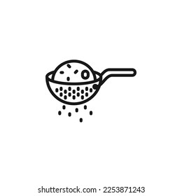 Colander outline icons. Vector illustration. Isolated icon suitable for web, infographics, interface and apps.