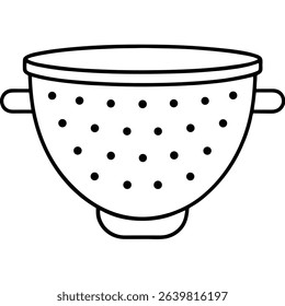 Colander Strainer  Vector Graphic for Kitchen and Cooking Designs 
