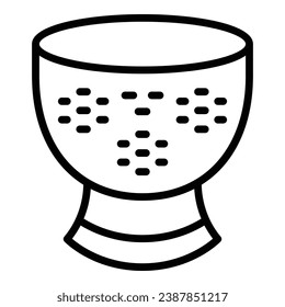 Colander utensil icon outline vector. Cooking strainer. Kitchen sieve