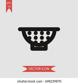 Colander vector icon, illustration symbol