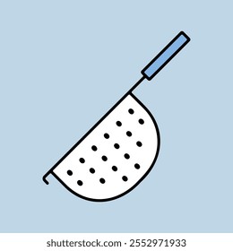 Colander vector icon. Kitchen appliance. Graph symbol for cooking web site design, logo, app, UI