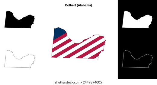 Condado de Colbert (Alabama) conjunto de mapas esquemáticos