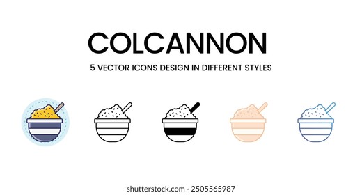 Colcannon icons set vector illustration. vector stock