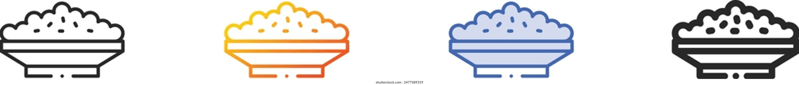 colcannon icon.Thin Linear, Gradient, Blue Stroke and bold Style Design Isolated On White Background