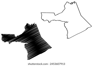 Colchester County (Canada, Nova Scotia Province, North America) map vector illustration, scribble sketch Municipality of the County of Colchester map