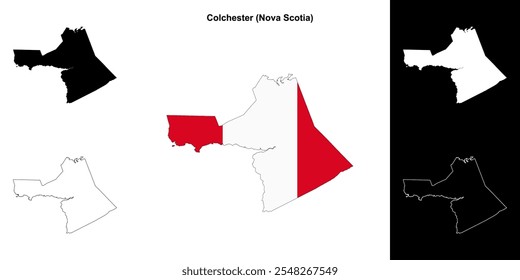 Colchester county (Nova Scotia) outline map set