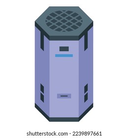 Cold air clean icon isometric vector. Virus dust. Cool health