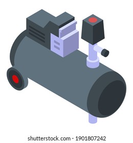 Cold air compressor icon. Isometric of cold air compressor vector icon for web design isolated on white background