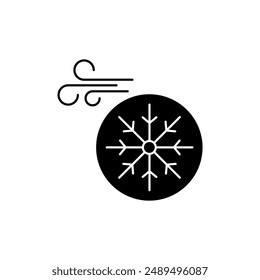 cold air concept line icon. Simple element illustration. cold air concept outline symbol design.