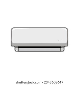 cold air conditioner cartoon. climate wall, fan wind, flow heat cold air conditioner sign. isolated symbol vector illustration