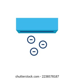 icono del vector del refrigerador del acondicionador de aire frío