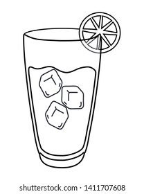 cold alcohol drink in black and white