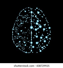 Cold analysis and bursting creativity paired together in brain and thinking concept. Human brain. Analytical brain. Creative brain. Human thinking. Analytical thinking, Creative thinking.