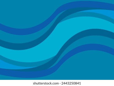 Fondo frío de capas onduladas y azules.