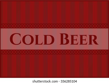 Cold Beer banner or card