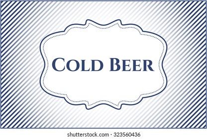 Cold Beer banner or poster