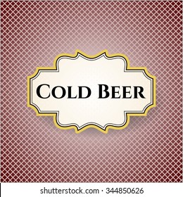 Cold Beer banner or poster